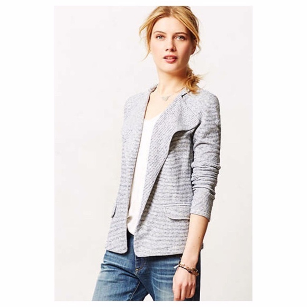 Anthropologie Saturday Sunday striped Terry blazer